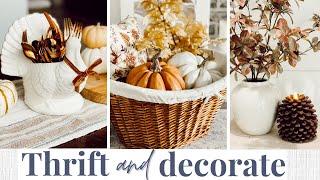 THRIFTED VS STYLED DECORATE WITH ME | THRIFTING FOR FALL HOME DECOR AT GOODWILL 2024