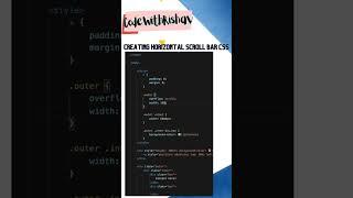 creating Horizontal scroll bar css