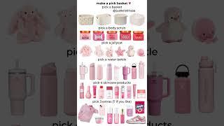 make a pink basket !! 🩷 #preppy #pink #basket #skincare