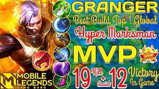 GAMEPLAY NICLAS ~ GRANGER MVP IN GAME + 19 KILL ~ BEST BUILD TOP 1 GLOBAL GRANGER ~ MOBILE LEGEND