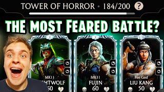 MK Mobile. Battle 184 is THE MOST FEARED Battle! Tower of Horror Gameplay with DOTS!