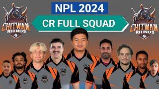 NPL 2024 || Chitwan Rhinos 2024 Squad || CR New Player List 2024 || Nepal Premier League