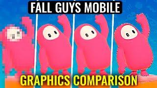 Fall Guys Mobile - Graphics Comparison | Low vs Mid vs High vs Best