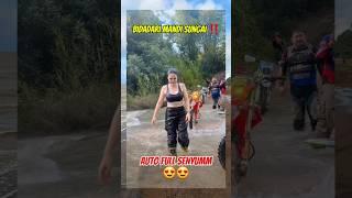 ALASAN PARA ISTRI GAK NGEBOLEHIN NGE TRAIL ‼️ BIDADARI SUNGAI  #motoroffroad #motocross #shorts