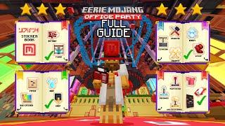 EERIE Mojang Office Party Server Full Guide! All Stickers,3 Stars&Collectables. New CAPE Available!