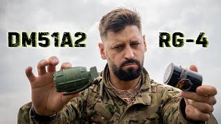 Известная немецкая граната DM51A2 и странная чехословацкая RG-4