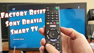 Sony Bravia TV: How to Factory Reset Back to Original Default Settings