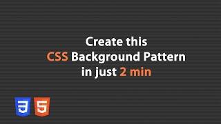 How to create pattern background in CSS (Black Lined Pattern)