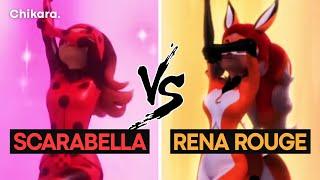 MIRACULOUS | SCARABELLA VS. RENA ROUGE - Side-By-Side Comparison | Who's Better?