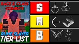 'NEW' Race & Class Combo's TIER LIST In Rune Slayer