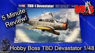 Hobby Boss 1/48 TBD-1 Devastator | 5 Minute Review