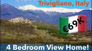 Gorgeous 4 Bedroom View Home in Trivigliano for €69,000! Move In Ready - Could be Incredible! 