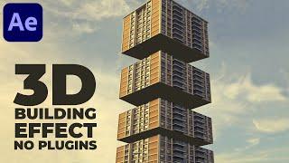 Trending 3D Building Effect in After Effects - After Effects Tutorial | NO PLUGINS