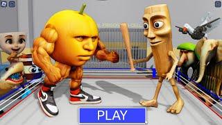 UDIN DIN DIN DUN vs TUNG TUNG SAHUR! in BARRY’S PRISON RUN! New Cute Obby!