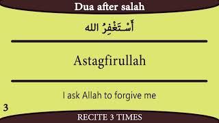 Remeberance allah after fard salah // Azkar al salah