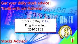 Stocks to Buy: PLUG Plug Power Inc 2020 08 19