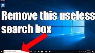 How to Remove Windows 10 Search Bar from Taskbar