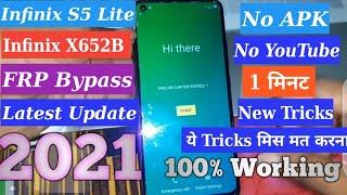 infinix s5 Lite || Infinix X652B FRP Bypass Latest Update 2021 New Tricks 100% Working Tricks