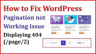 How to fix WordPress Pagination Issue showing 404 on archive pages (page/2) | Learn 2 Smart