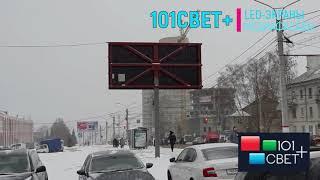 Монтаж светодиодного экрана с шагом пикселя 10 мм, цифровой билборд 6*3 метра