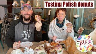 Testing Polish donuts "pączki" in Szczecin | Poland