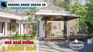 Thiết kế NHÀ CẤP 4 NGHỈ DƯỠNG 3 PHÒNG NGỦ, hồ bơi | Tiny House design