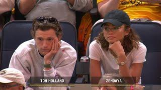 Tom Holland & Zendaya in attendance for Lakers-Warriors Game 2 