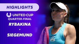 Elena Rybakina (KAZ) v Laura Siegemund (GER) - United Cup Highlights | Wide World of Sports