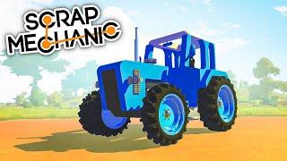 БИТВА: СТРОИМ ТРАКТОР НА ПОРШНЯХ В SCRAP MECHANIC!!!