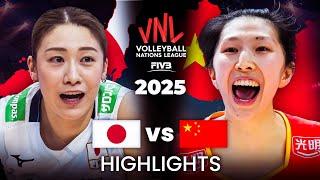  JAPAN vs CHINA  | HIGHLIGHTS | Women's VNL 2025