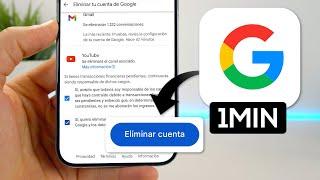 Cómo ELIMINAR cuenta de GOOGLE y GMAIL para SIEMPRE 