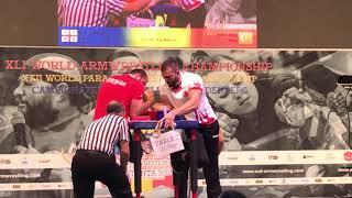 Hamza Zipak TUR vs David Samushia GEO - 80kg right hand WAF worlds 2019