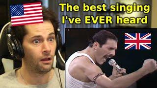 American Reacts to Queen - Bohemian Rhapsody (Live Aid 1985)