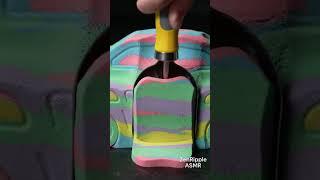 Oddly Satisfying Rainbow Kinetic Sand Car Vs Shovel #asmr