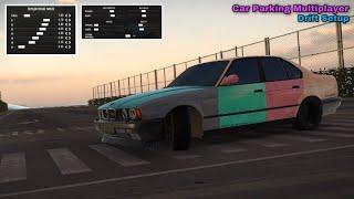 Дрифт настройка на BMW E34 в Car Parking Multiplayer.