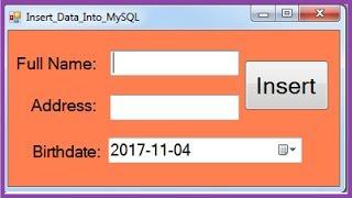 VB.NET - How To Insert Data Into MySQL Database Using Visual Basic.Net [ with source code ]