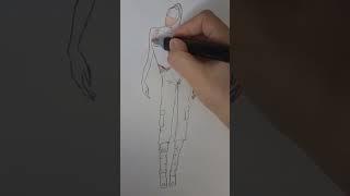 Fashion sketching speed drawing | Eskiz chizish #shorts