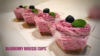 BLUEBERRY MOUSSE CUPS / MAGIC OUT OF HANDS