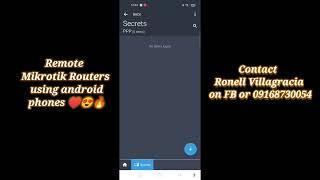 Remote Mikrotik Routers Using Android Phones ️