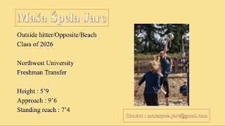 Masa Spela Jarc 2021 Volleyball Highlights - Class of 2026 outside hitter/opposite/beach transfer