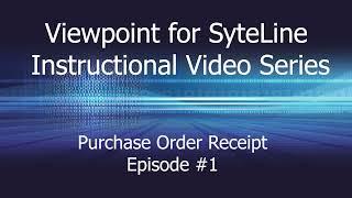 Nutech Systems Tutorial Series - Episode #1 Purchase Order Receipt