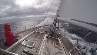 Sailing in Croatia - 72nd Vis Regatta (fighting strong wind (30knots) and big waves while sailing)