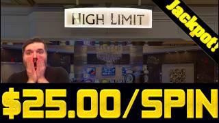 I went to the HIGH LIMIT Salon To WIN A JACKPOT HAND PAY On A $25.00 Bet! Diamond Jo Casino!