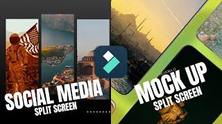 Split screen Templates in Filmora 12 | How to use split screen templates in filmora #filmora12
