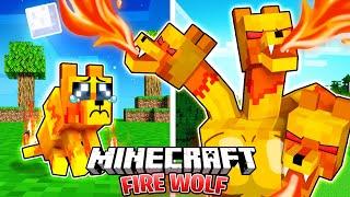 I Survived 100 DAYS as a FIRE WOLF in HARDCORE Minecraft!