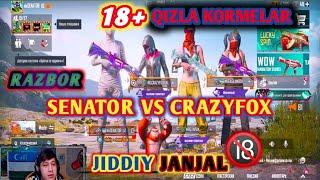 SENATOR VS CRAZYFOX JIDDIY JANJAL  | ASLAMBOI ROSTAN LGBTMI? | (18+) QIZLAR KOʻRMASIN