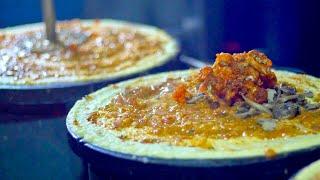Check out Bangalore’s 99 VARIETY DOSA|INDIAN STREET FOOD| Buttery Paneer Cheese, Noodle Dosa & MORE!