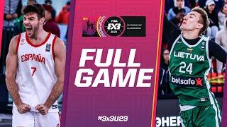 Spain  vs Lithuania  | Men | Full 3rd Place Game | FIBA 3x3 U23 World Cup 2024