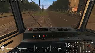 Трамвайный перегон улица Багратиона - Стадион Спартак в игре Trainz Railroad Simulator 2019