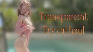 [4K] TRANSPARENT SET | TRY ON HAUL with Alice